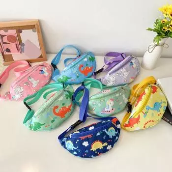 Детская сумка, нагрудная сумка, поясная сумка, детская сумка через плечо с принтом в виде животных из мультфильмов, легкие сумки для мальчиков и девочек