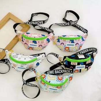 Детская сумка поясная сумка нагрудная сумка маленькая сумка через плечо мультфильм повседневные детские сумки