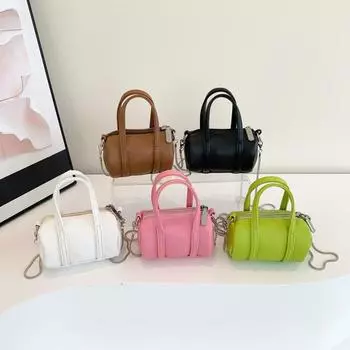 Детская сумка весна/лето Новая европейская и американская мода Мини-сумочка с узором личи для девочек, родителей и детей, цепочка для губ, помада, сумка через плечо