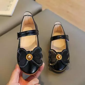 Детская танцевальная обувь, детская обувь принцессы для девочек, дышащая кожаная обувь с мягкой подошвой, студенческая нескользящая обувь для выступлений 21 белый