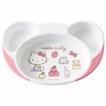 Детская тарелка Skater, простая в использовании детская посуда, детская тарелка для обеда Hello Kitty 70-х годов Sanrio 22,7 x 15,7 x H3,6 см WP7