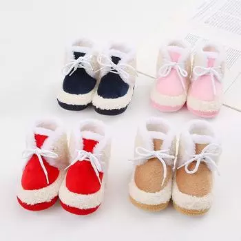 Детская теплая обувь. Мягкие и удобные зимние ботинки на шнуровке. Детская обувь. 12