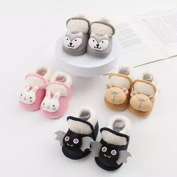 Детская теплая обувь Мультяшная толстая обувь для малышей Детская обувь 12