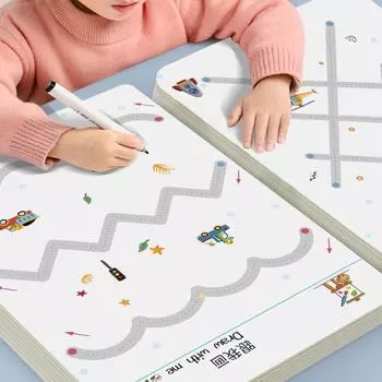 Детская тетрадь для рисования и обучения управлению ручкой: Соедини точки, граффити, раскраски и многое другое для детского сада. Pen