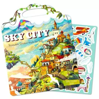 Детская тихая книга Небесный город Взаимодействие родителей и детей Повторяющаяся паста Концентрация Культивирование Желейная паста