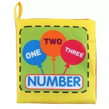 Детская тканевая книга, Детская научно-образовательная развивающая ладонная книга на английском языке, Морские животные, Фрукты и овощи, Познавательные игрушки