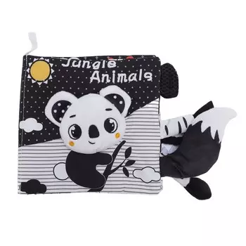 Детская тканевая книга, мягкая, не кусается, изысканный узор, раннее образование, мятая тканевая книга для малышей