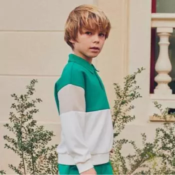 Детская толстовка Hazzys Kids Tennis Club Collar Hts21tp10g Gn Green/165