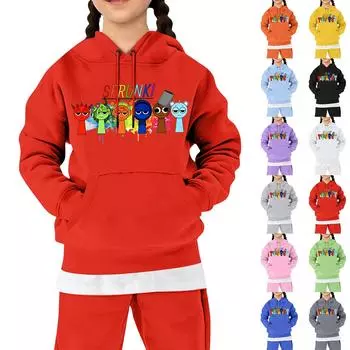 Детская толстовка, повседневная, свободная, с принтом, с капюшоном 110 чёрный