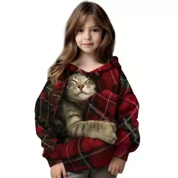 Детская толстовка с 3D милым мультяшным принтом, модная одежда, свободная спортивная одежда, повседневные топы, куртки с длинными рукавами, высокое качество 100CM