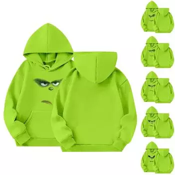 Детская толстовка с длинным рукавом, повседневная толстовка с капюшоном, удобная, свободная, легкая детская толстовка 150