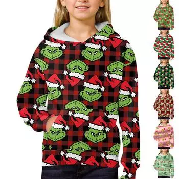 Детская толстовка с длинным рукавом, повседневная толстовка с капюшоном, удобная, свободная, легкая детская толстовка 120