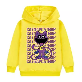 Детская толстовка с капюшоном 3D Smiling Critters, детский свитер 170cm оранжевый