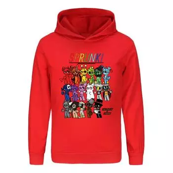 Детская толстовка с капюшоном 3D Sprunki свитер Детский свитер 170cm оранжевый