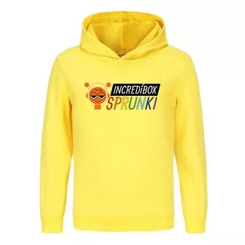 Детская толстовка с капюшоном 3D Sprunki свитер Детский свитер 170cm оранжевый