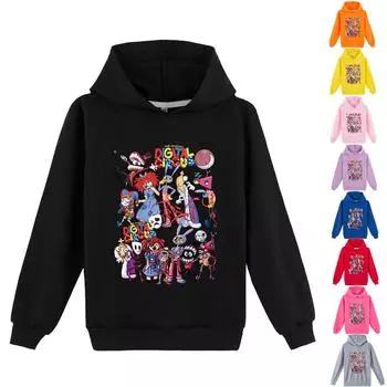 Детская толстовка с капюшоном 3D TTHE AMAZING DIGITAL CIRCUS свитер Детский свитер 170cm оранжевый