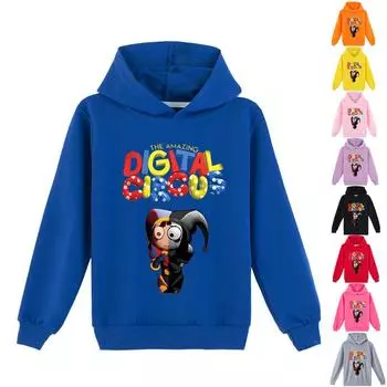 Детская толстовка с капюшоном 3D TTHE AMAZING DIGITAL CIRCUS свитер Детский свитер 170cm оранжевый