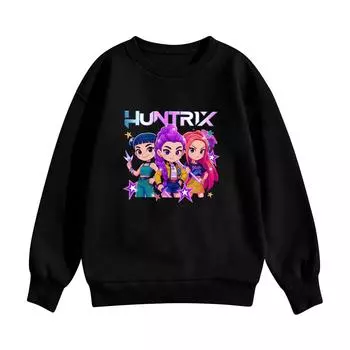 Детская толстовка с капюшоном для мальчиков и девочек, модная толстовка с длинными рукавами и принтом 100