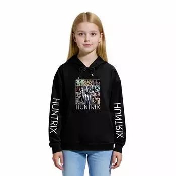 Детская толстовка с капюшоном для мальчиков и девочек, модная толстовка с длинными рукавами и принтом 100