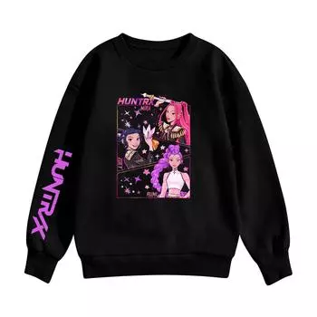 Детская толстовка с капюшоном для мальчиков и девочек, модная толстовка с длинными рукавами и принтом 100