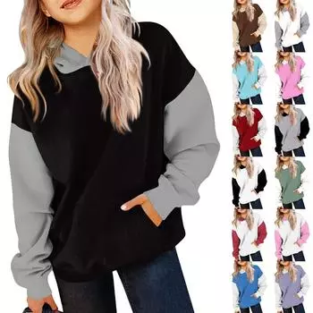 Детская толстовка с капюшоном для мальчиков и девочек, однотонная, с длинными рукавами и карманом 90 белый