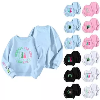 Детская толстовка с капюшоном для мальчиков и девочек, модная толстовка с длинными рукавами с принтом, возраст 3-14 лет 100 чёрный