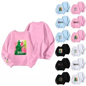 Детская толстовка с капюшоном для мальчиков и девочек, модная толстовка с длинными рукавами с принтом, возраст 3-14 лет 100 чёрный