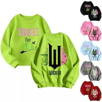 Детская толстовка с капюшоном для мальчиков и девочек, модная толстовка с длинными рукавами с принтом, возраст 3-14 лет 100 чёрный