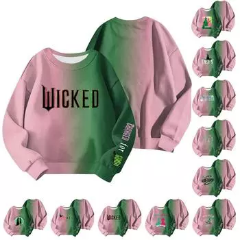 Детская толстовка с капюшоном для мальчиков и девочек, модная толстовка с длинными рукавами с принтом, возраст 3-14 лет 100 темно-зеленого