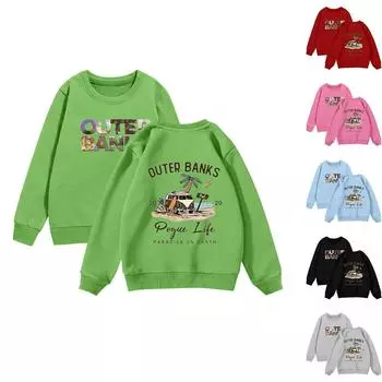 Детская толстовка с капюшоном для мальчиков и девочек, модная толстовка с длинными рукавами и принтом 130