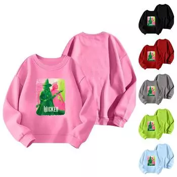 Детская толстовка с капюшоном для мальчиков и девочек, модная толстовка с длинными рукавами с принтом, возраст 3-14 лет 150