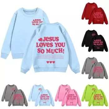 Детская толстовка с капюшоном для мальчиков и девочек, модная толстовка с длинными рукавами и принтом 100 чёрный