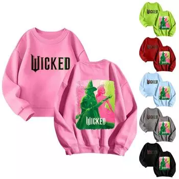 Детская толстовка с капюшоном для мальчиков и девочек, модная толстовка с длинными рукавами с принтом, возраст 3-14 лет 100 чёрный