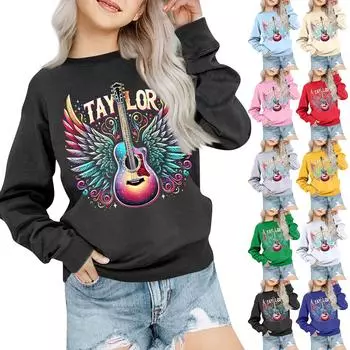 Детская толстовка с капюшоном для мальчиков и девочек, модная толстовка с длинными рукавами с принтом, возраст 3-14 лет 100 зелёный