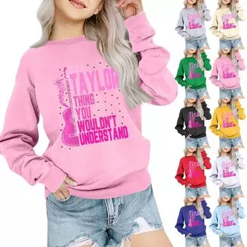 Детская толстовка с капюшоном для мальчиков и девочек, модная толстовка с длинными рукавами с принтом, возраст 3-14 лет 100 чёрный