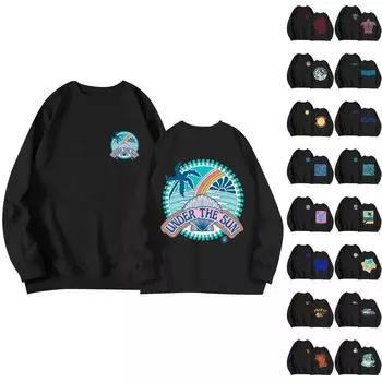 Детская толстовка с капюшоном с длинными рукавами и круглым вырезом, повседневная многофункциональная повседневная толстовка с капюшоном 100 чёрный