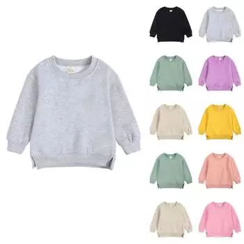 Детская толстовка с подкладкойДетские утепленные топыСвитера-рубашки для детей среднего и старшего возраста 73 синий