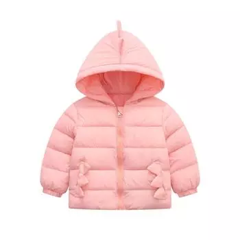 Детская толстовка, зимняя куртка с капюшоном для маленьких мальчиков и девочек, легкая верхняя одежда на пуху, пальто, одежда 90