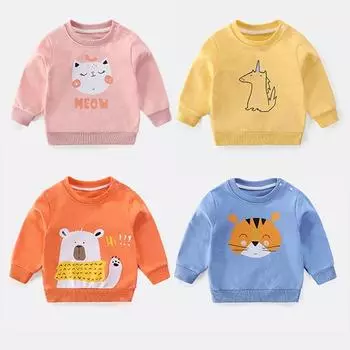 Детская тонкая толстовка, весна-осень 2023, майка, футболка с длинными рукавами для девочек 90cm