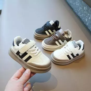 Детская тренировочная обувь, осенне-зимняя новая флисовая спортивная обувь для девочек, повседневная обувь для мальчиков