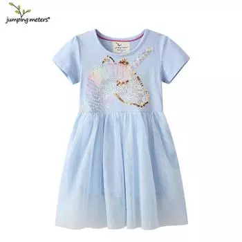 «Детская трикотажная юбка для девочек весна/лето 2024 — европейский/американский стиль» 7T (recommended height 120-130 cm)