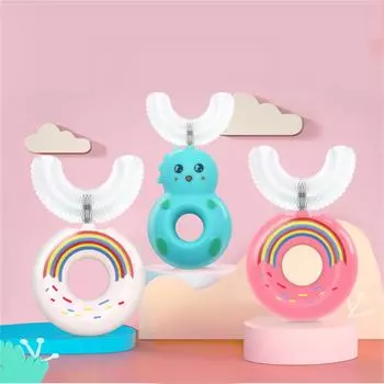 Детская U-образная зубная щетка, массажная зубная щетка для глубокой очистки на 360 °, отбеливающая моделирующая зубная щетка U-типа