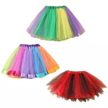 Детская юбка-пачка из сетки для девочек, юбка для балета и танцев на сцене