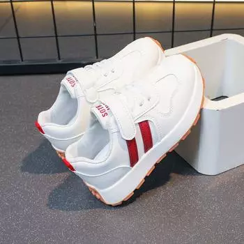 Детская удобная и легкая обувь, Белая обувь, Кроссовки, Спортивная обувь 26 красный