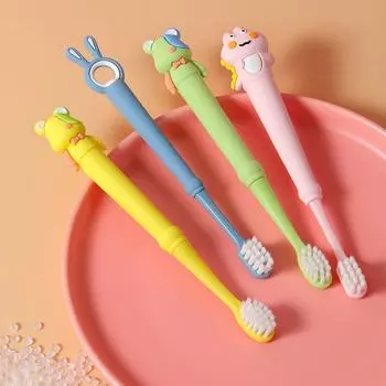 Детская ультрамягкая зубная щетка с героями мультфильмов, детская тренировочная зубная щетка для чистки зубов, уход за зубами, зубная нить для детей 3-12 лет