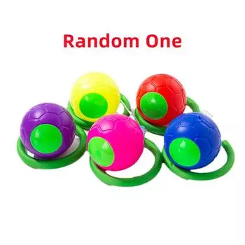 Детская уличная забавная игрушка для прыжков с мячом, вращающееся кольцо для прыжков на одной ноге, скакалка с мячом, упражнения на координацию, баланс, эластичный отклик