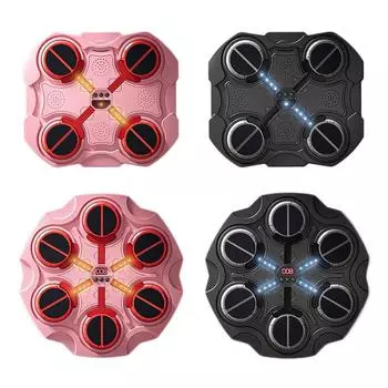 Детская умная музыкальная боксерская машина с USB-подзарядкой, подключением устройств, мишенью, настенной игровой площадкой O3J1 black-6 key