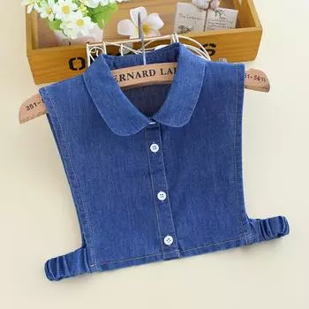 Детская универсальная хлопковая джинсовая рубашка с имитацией воротника для мальчиков и девочек, свитер с декоративным имитацией воротника B234