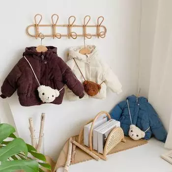 Детская утепленная хлопковая одежда с капюшоном для девочек, осенне-зимняя хлопковая одежда для девочек, утепленная куртка для малышей, теплая детская одежда 140cm синий