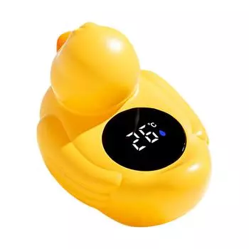 Детская ванна для измерения температуры воды Водонепроницаемый Мгновенный считыватель температуры для детской ванны Плавающая уточка Мультяшная плавающая ванна жёлтый